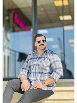 پیراهن چهارخانه سایز بزرگ کد 3363